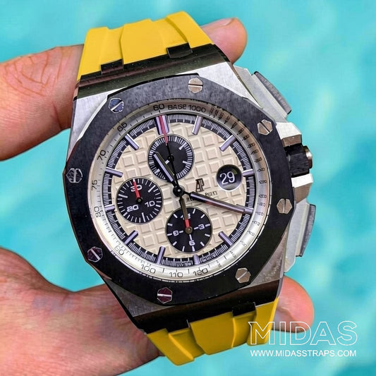 Yellow Rubber Strap, Royal Oak Offshore 44mm