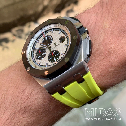 Acid Green Rubber Strap, Royal Oak Offshore 44mm