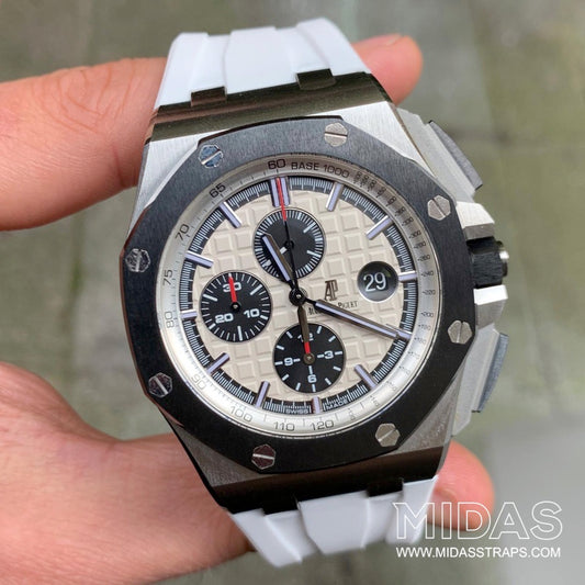 White Rubber Strap, Royal Oak Offshore 44mm
