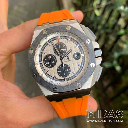 Orange Rubber Strap, Royal Oak Offshore 44mm