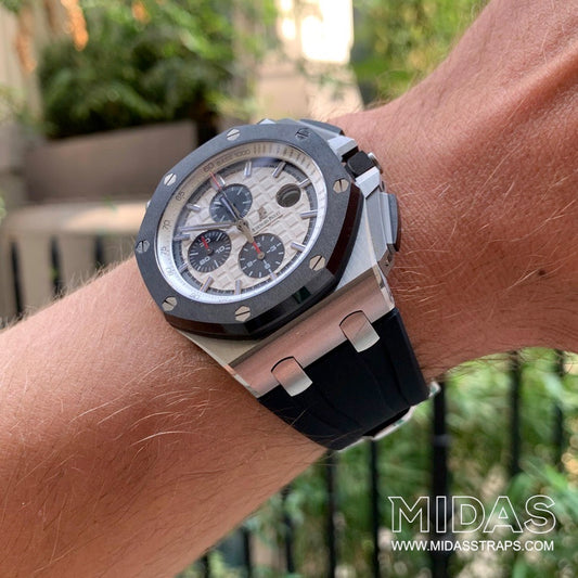 Black Rubber Strap, Royal Oak Offshore 44mm