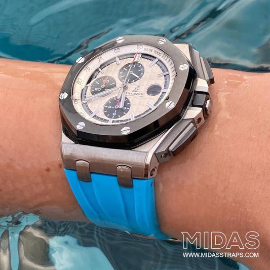Riviera Blue Rubber Strap, Royal Oak Offshore 44mm