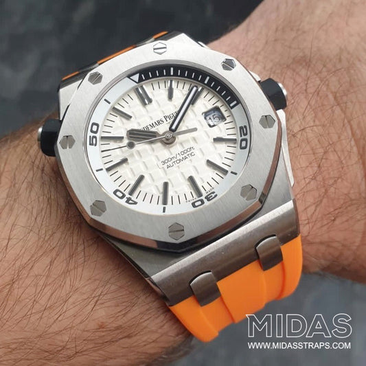 Orange Rubber Strap, Royal Oak Offshore 42mm