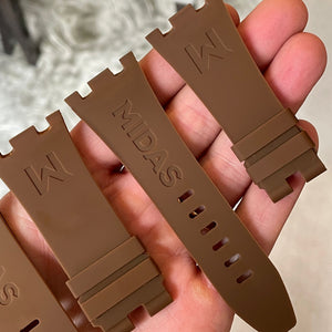 MIDAS Brown AP Rubber Strap for Audemars Piguet Royal Oak Offshore 42mm