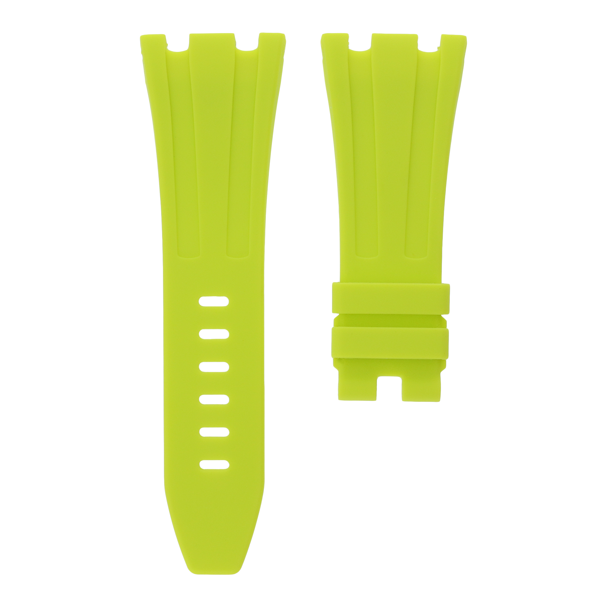 Acid Green Royal Oak Offshore 42mm rubber strap by MIDAS