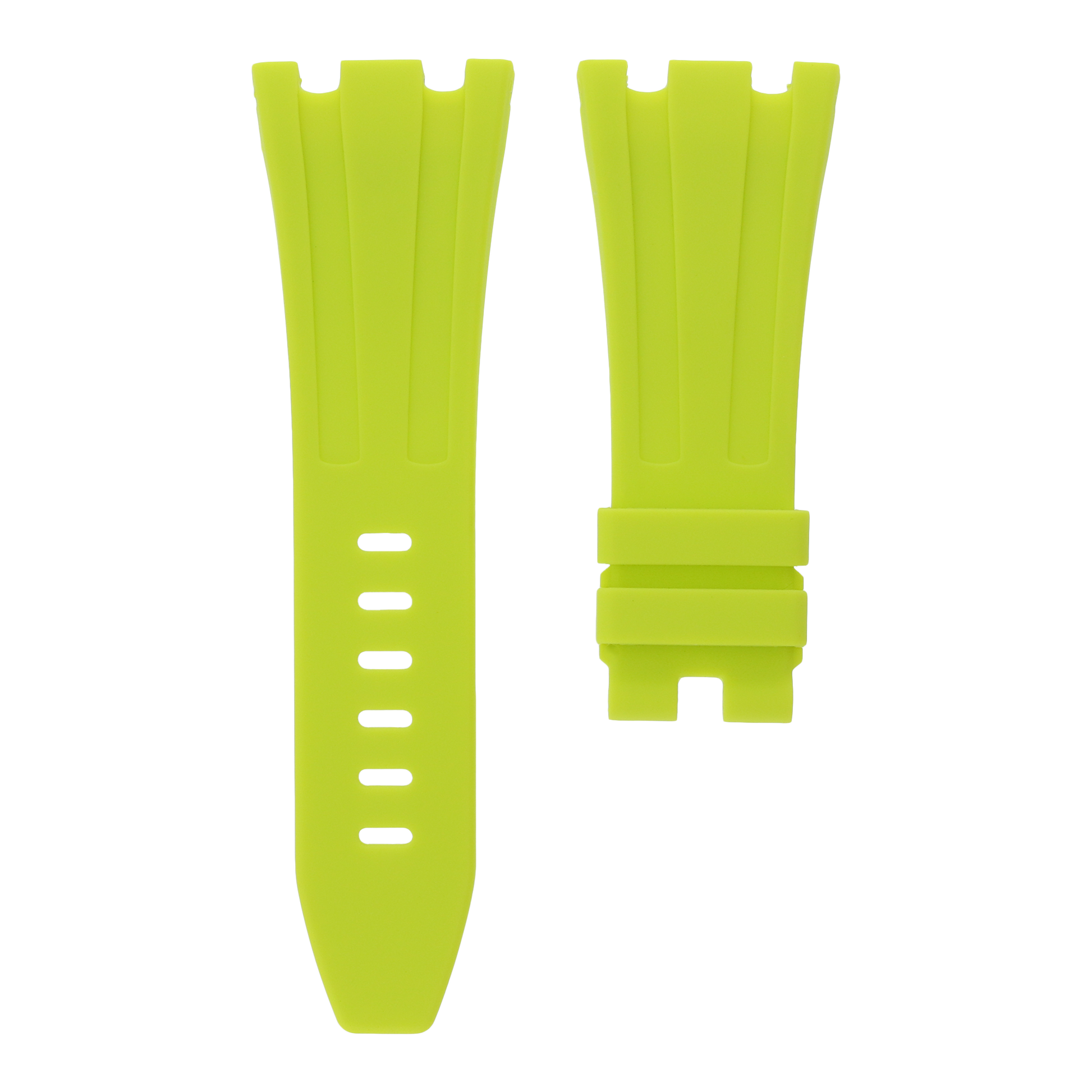 Audemars Piguet Royal Oak Offshore 42mm green rubber strap front view MIDAS straps