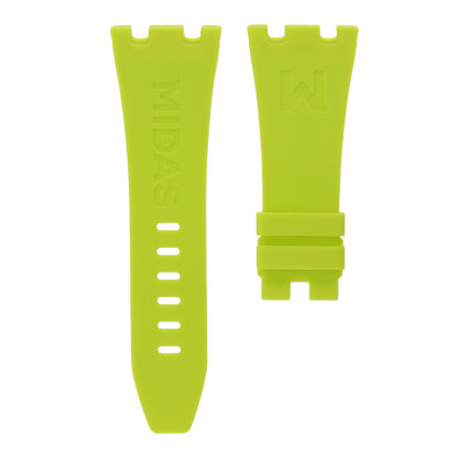 Audemars Piguet Royal Oak Offshore 42mm green rubber strap back view MIDAS straps