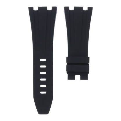 Audemars Piguet Royal Oak Offshore 42mm black rubber strap front view MIDAS straps