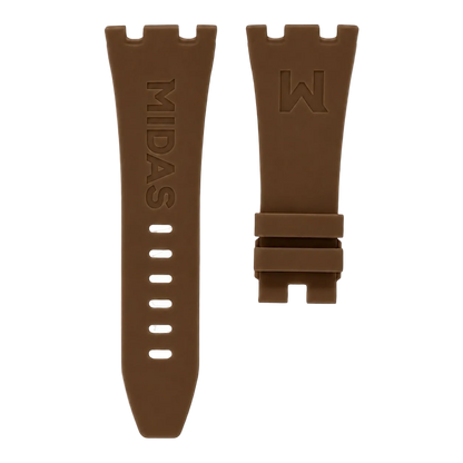 Audemars Piguet Royal Oak Offshore 42mm brown rubber strap back view MIDAS straps
