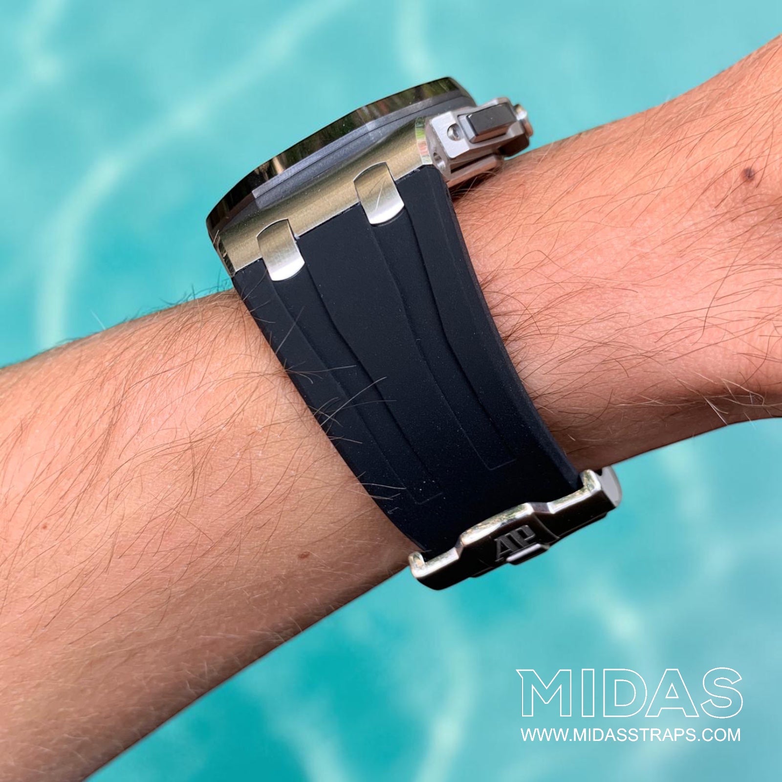 Black Rubber Strap for Royal Oak Offshore 44mm | MIDAS – Midas