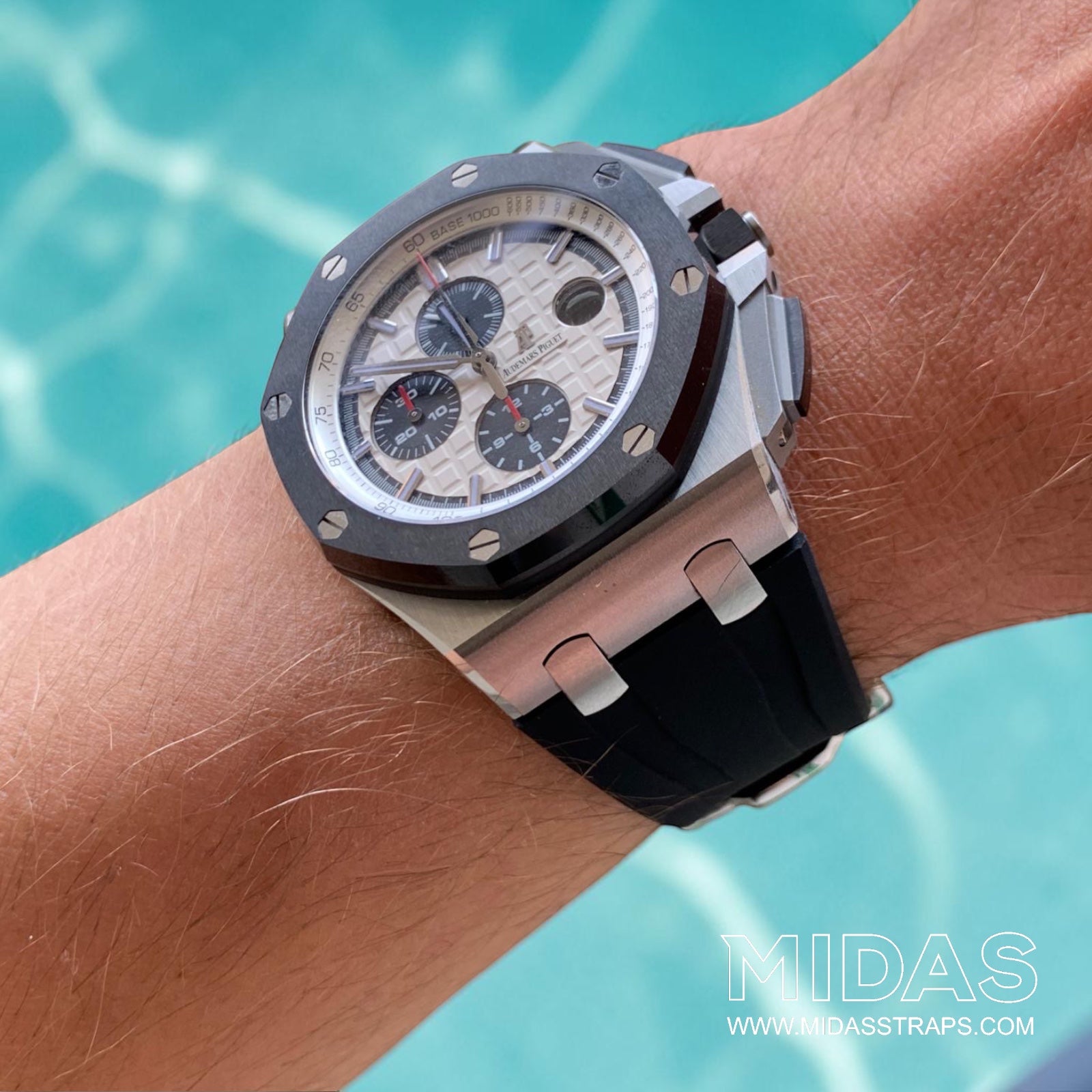Black Rubber Strap for Royal Oak Offshore 44mm | MIDAS – Midas