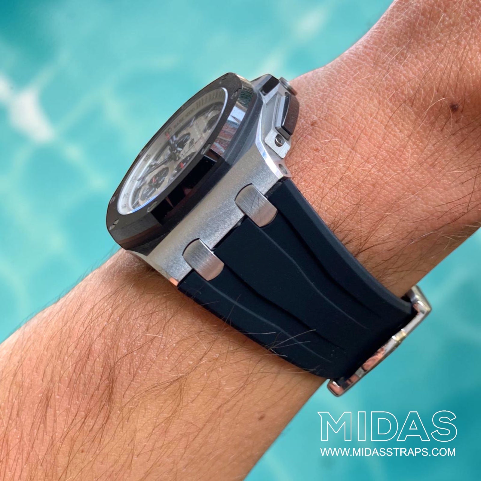 Black Rubber Strap for Royal Oak Offshore 44mm | MIDAS – Midas
