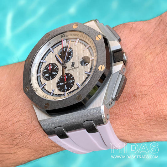 Blush Grey Rubber Strap, Royal Oak Offshore 44mm