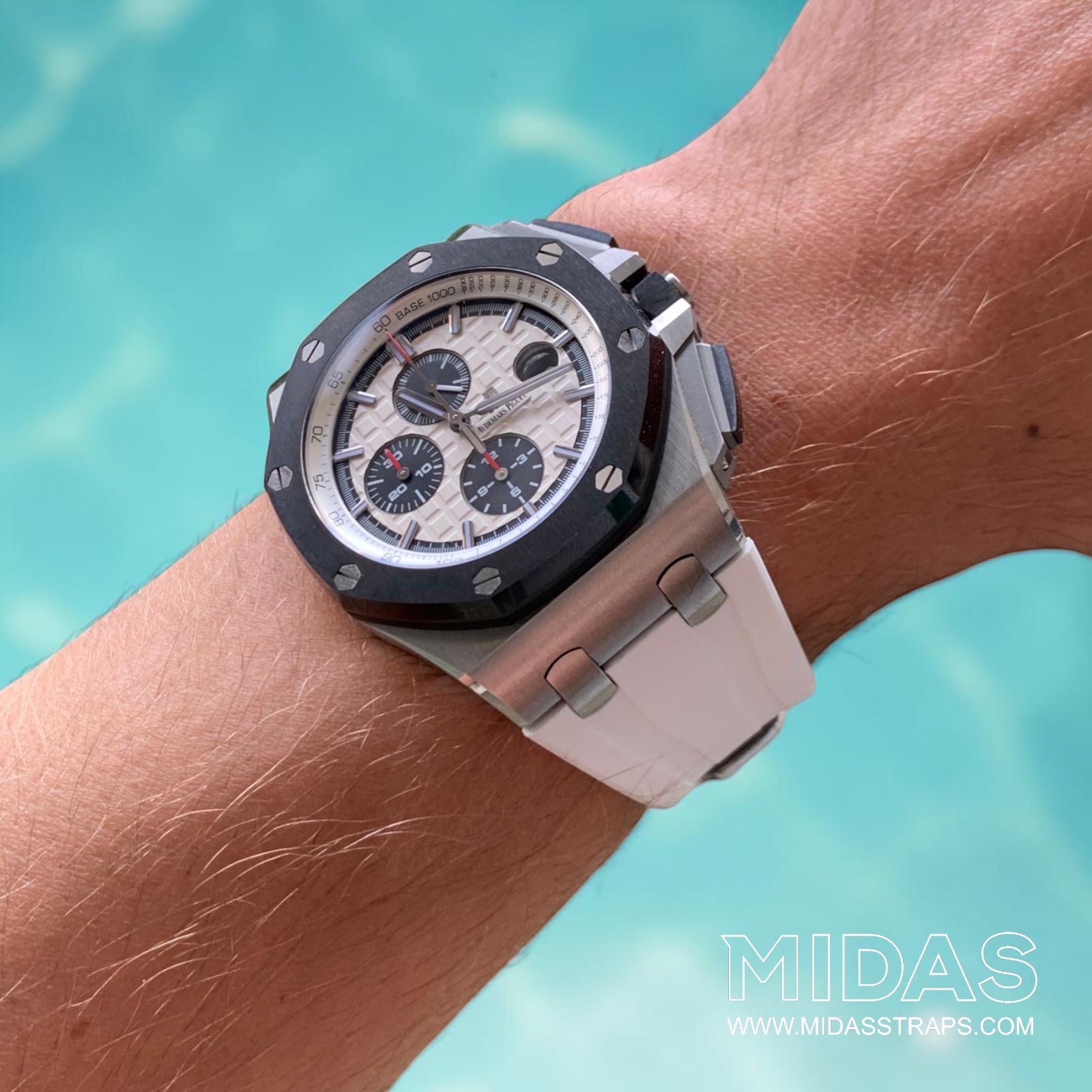 White Rubber Strap for Royal Oak Offshore 44mm | MIDAS – Midas