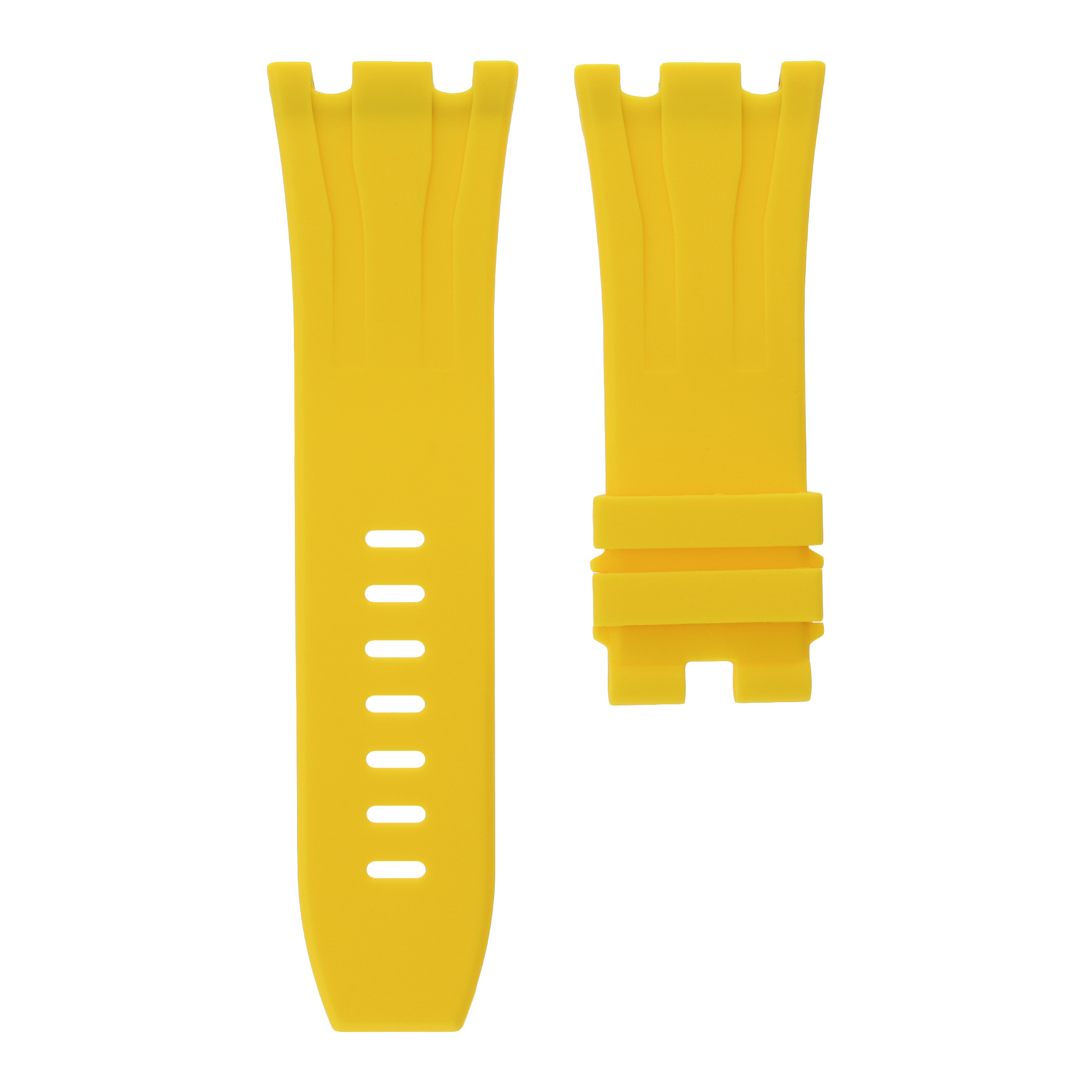 Yellow Royal Oak Offshore 44mm rubber strap by MIDAS