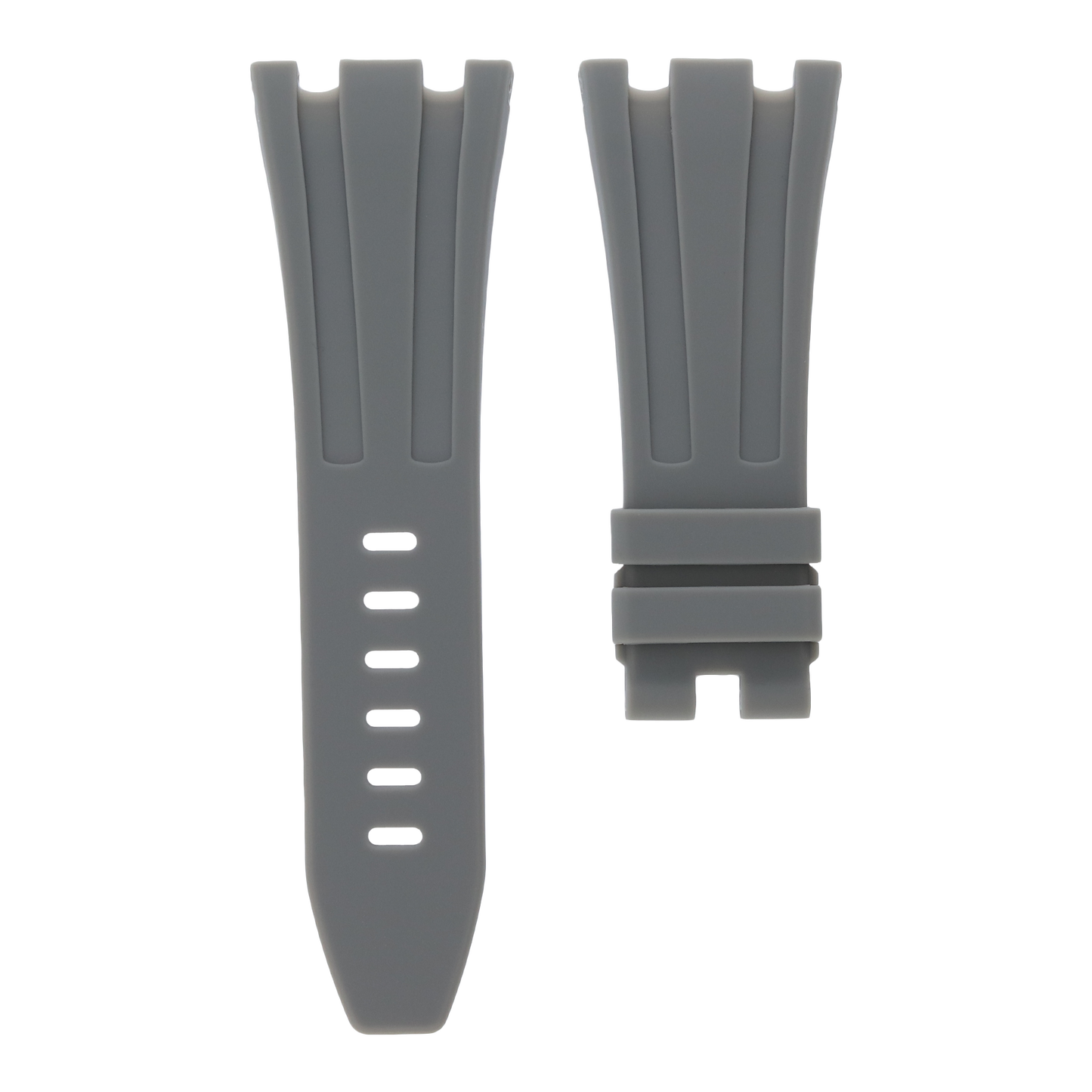 Audemars Piguet Royal Oak Offshore 42mm grey rubber strap front view MIDAS straps