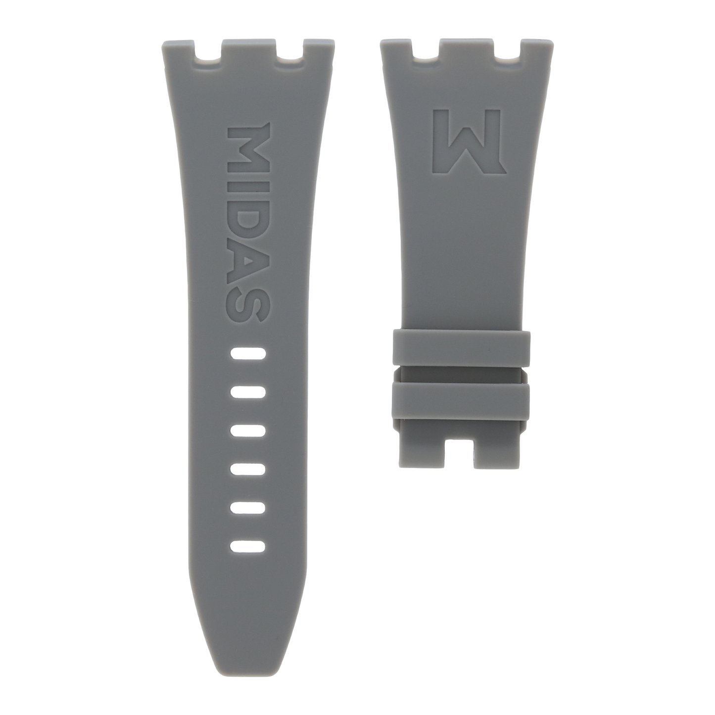 Audemars Piguet Royal Oak Offshore 42mm grey rubber strap back view MIDAS straps