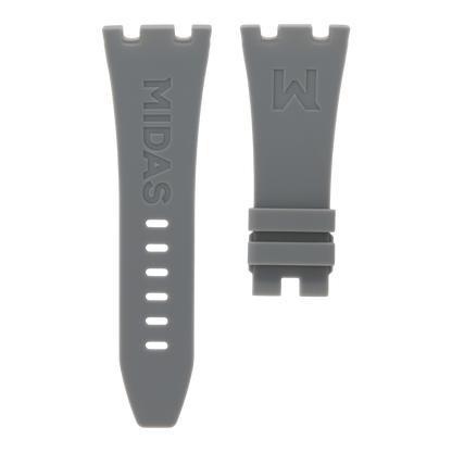 Audemars Piguet Royal Oak Offshore 42mm grey rubber strap back view MIDAS straps