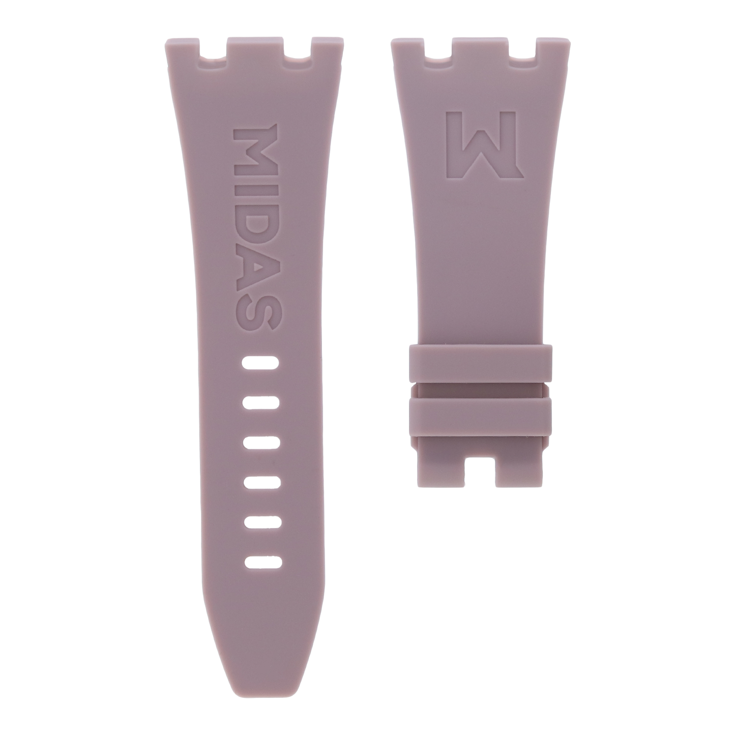Audemars Piguet Royal Oak Offshore 42mm blush grey rubber strap back view MIDAS straps