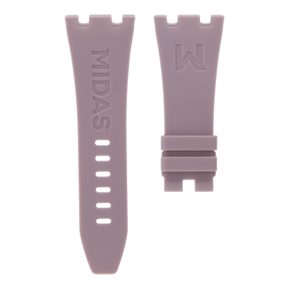 Audemars Piguet Royal Oak Offshore 42mm blush grey rubber strap back view MIDAS straps