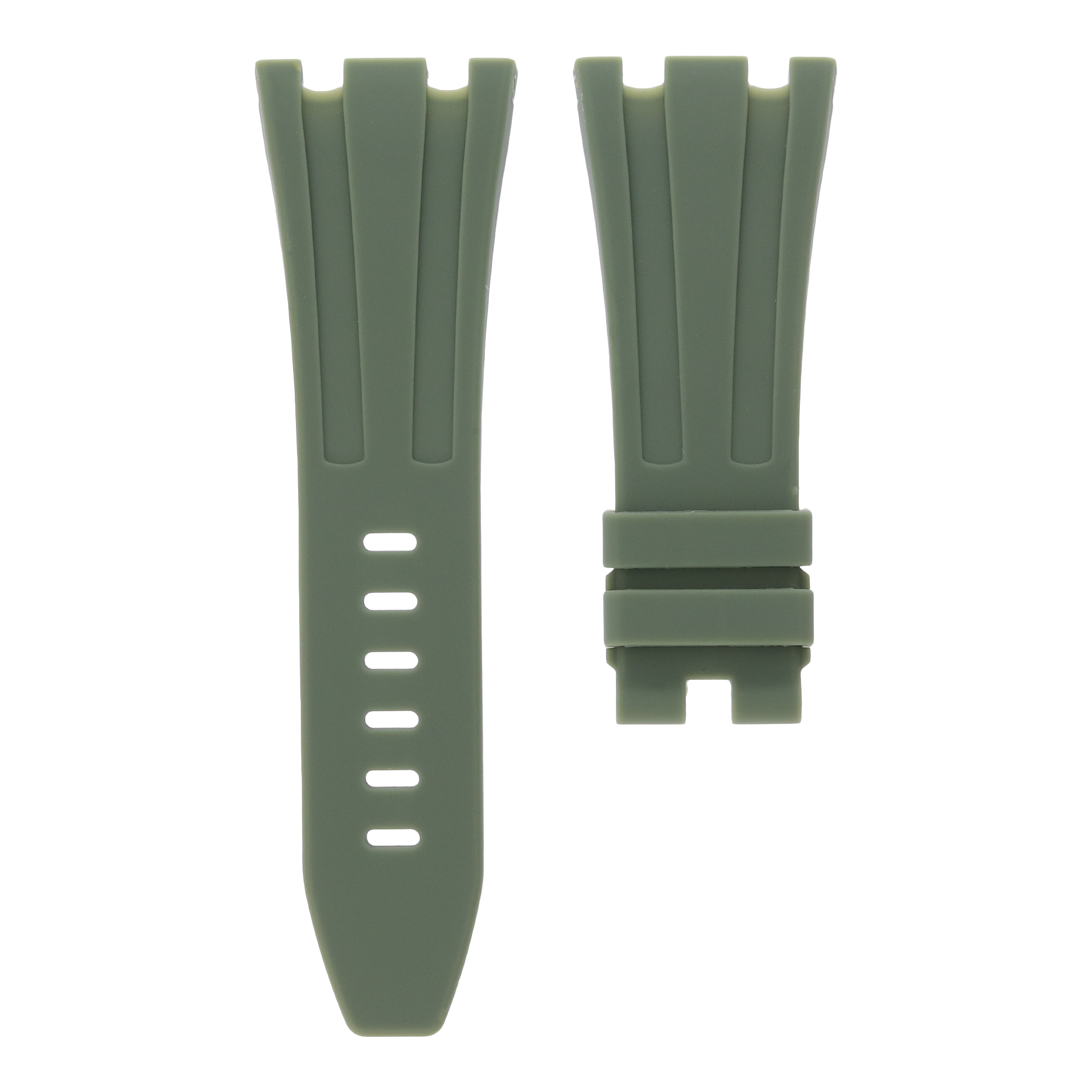 Khaki Green Royal Oak Offshore 42mm rubber strap by MIDAS