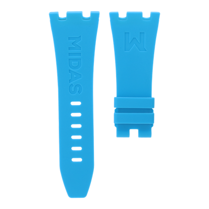 Audemars Piguet Royal Oak Offshore 42mm blue rubber strap back view MIDAS straps