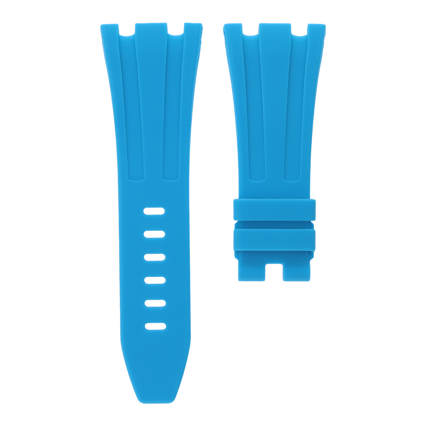 Audemars Piguet Royal Oak Offshore 42mm blue rubber strap front view MIDAS straps