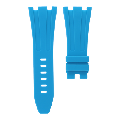 Audemars Piguet Royal Oak Offshore 42mm blue rubber strap front view MIDAS straps