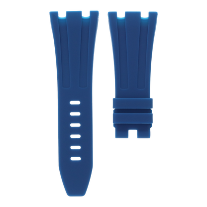 Audemars Piguet Royal Oak Offshore 42mm royal blue rubber strap front view MIDAS straps
