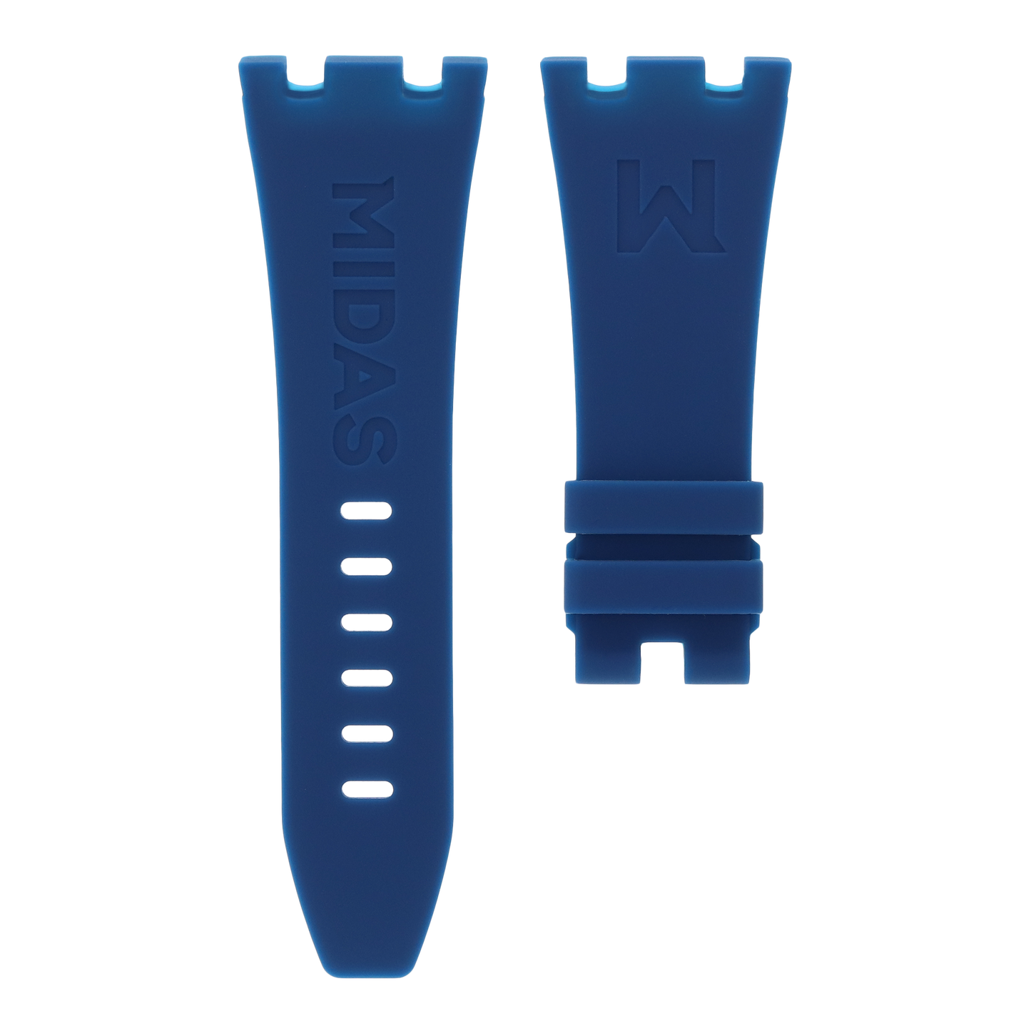 Audemars Piguet Royal Oak Offshore 42mm royal blue rubber strap back view MIDAS straps