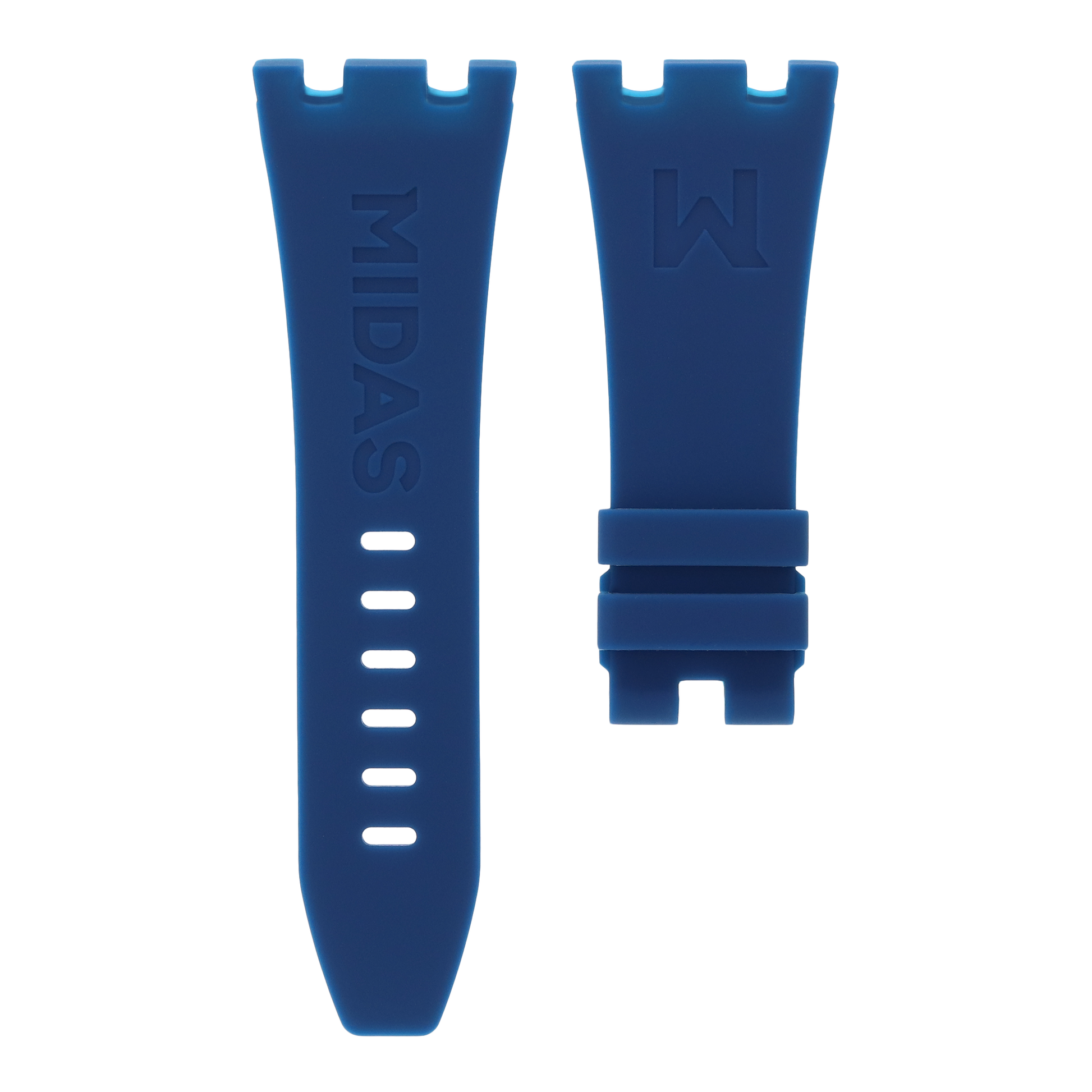 Audemars Piguet Royal Oak Offshore 42mm royal blue rubber strap back view MIDAS straps