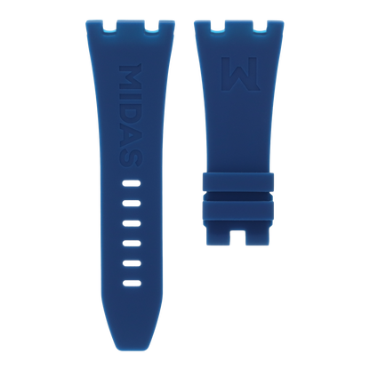Audemars Piguet Royal Oak Offshore 42mm royal blue rubber strap back view MIDAS straps