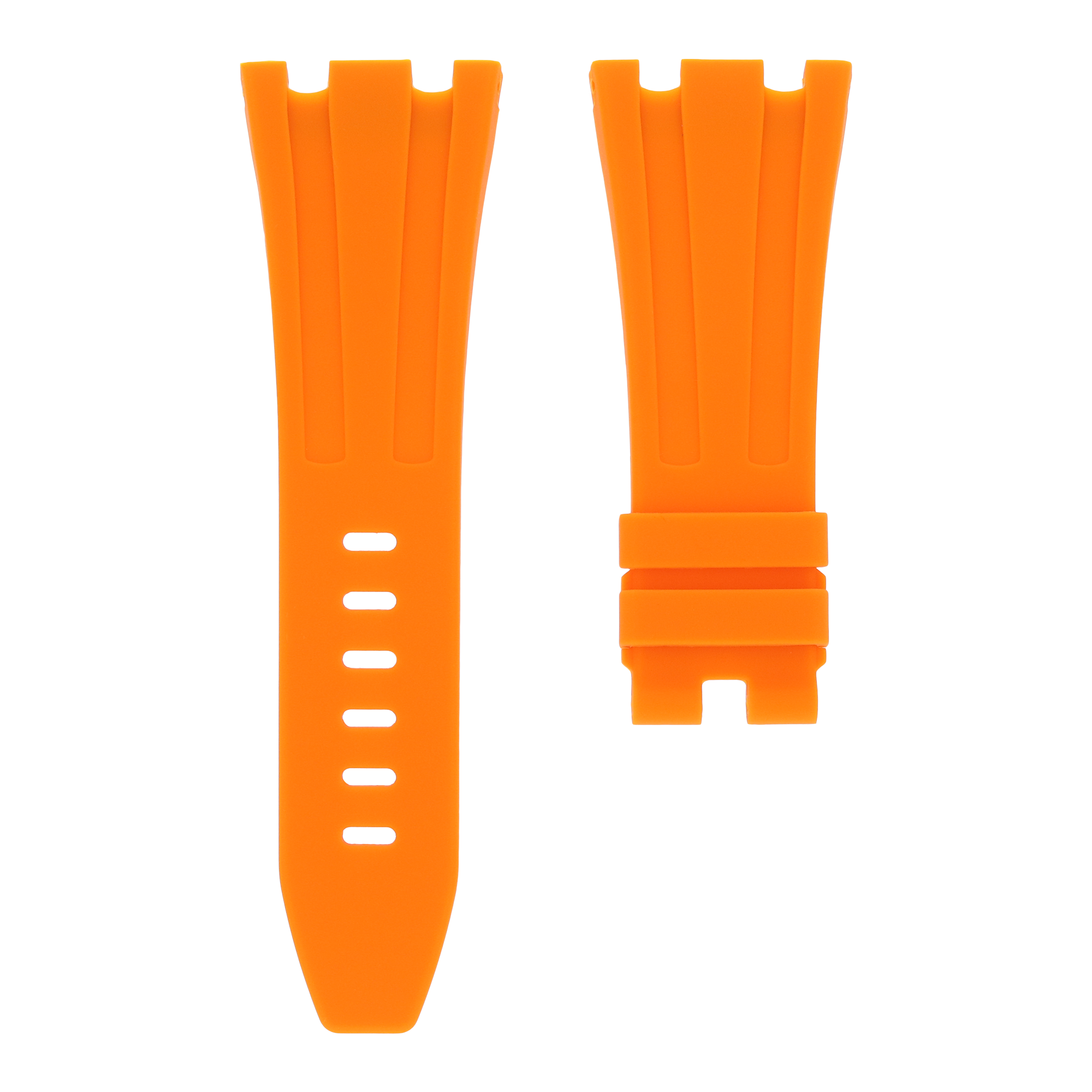 Orange Royal Oak Offshore 42mm rubber strap by MIDAS