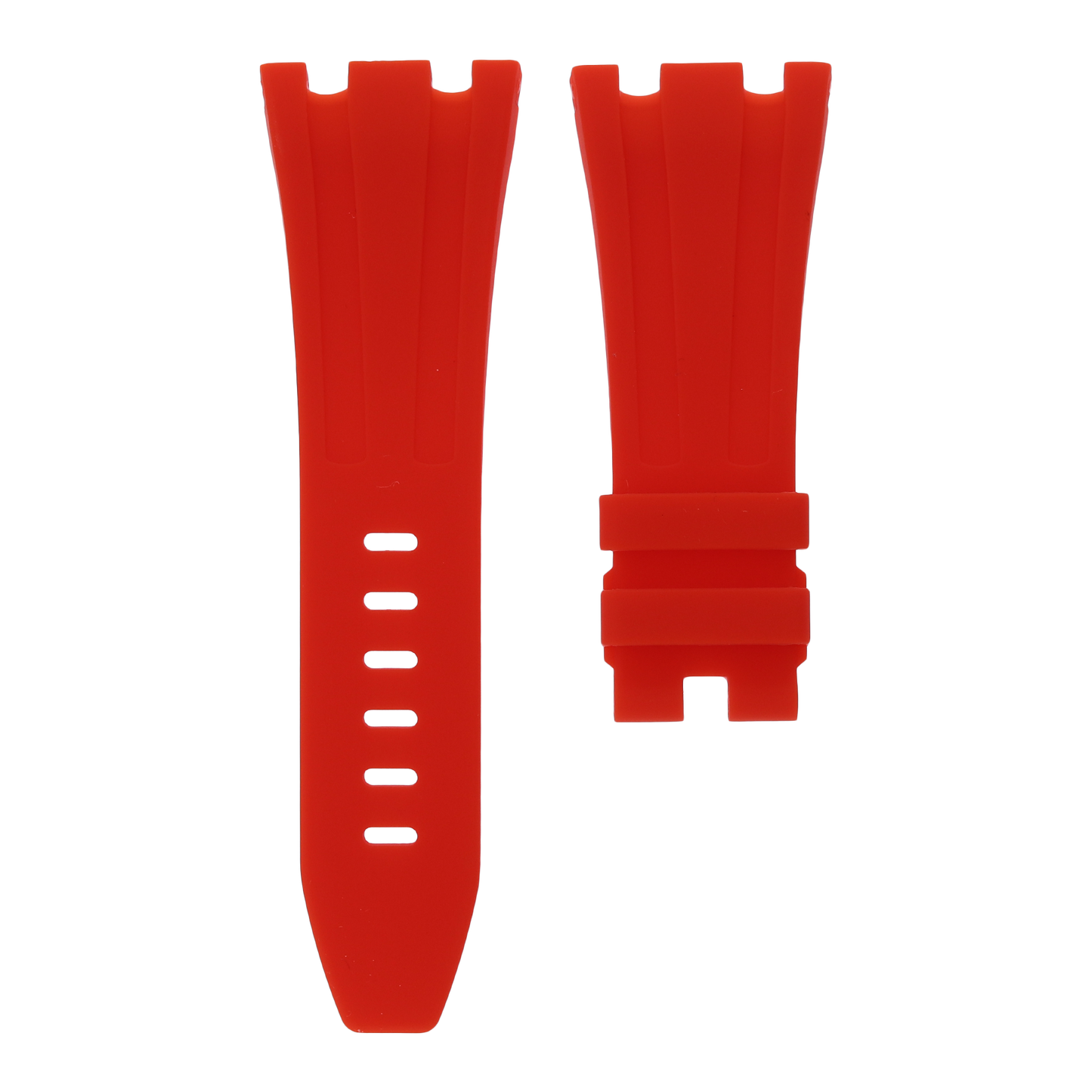 Audemars Piguet Royal Oak Offshore 42mm red rubber strap front view MIDAS straps