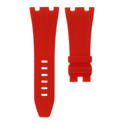 Audemars Piguet Royal Oak Offshore 42mm red rubber strap front view MIDAS straps