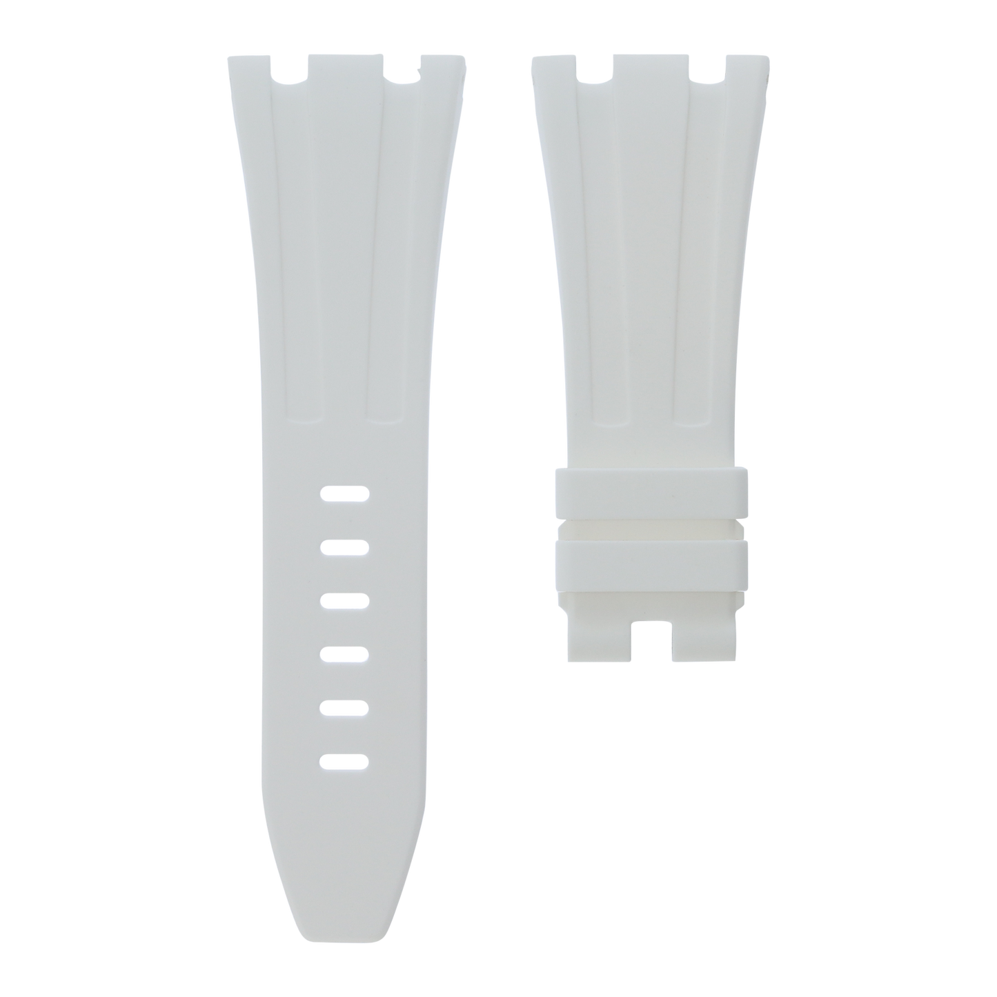 Audemars Piguet Royal Oak Offshore 42mm white rubber strap front view MIDAS straps
