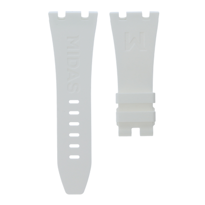 Audemars Piguet Royal Oak Offshore 42mm white rubber strap back view MIDAS straps