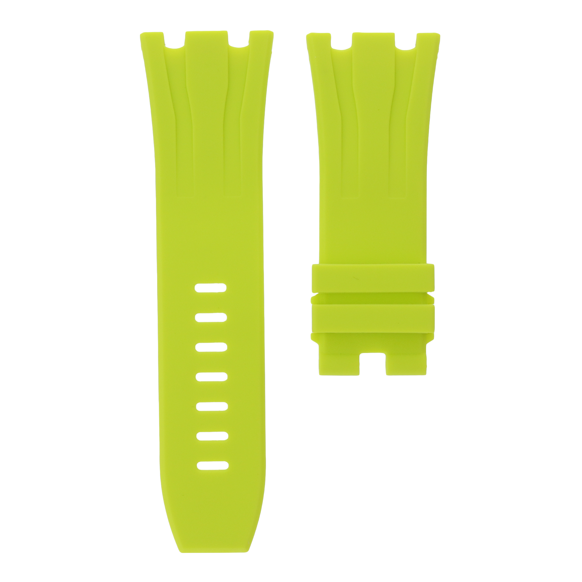 Acid Green Royal Oak Offshore 44mm rubber strap by MIDAS