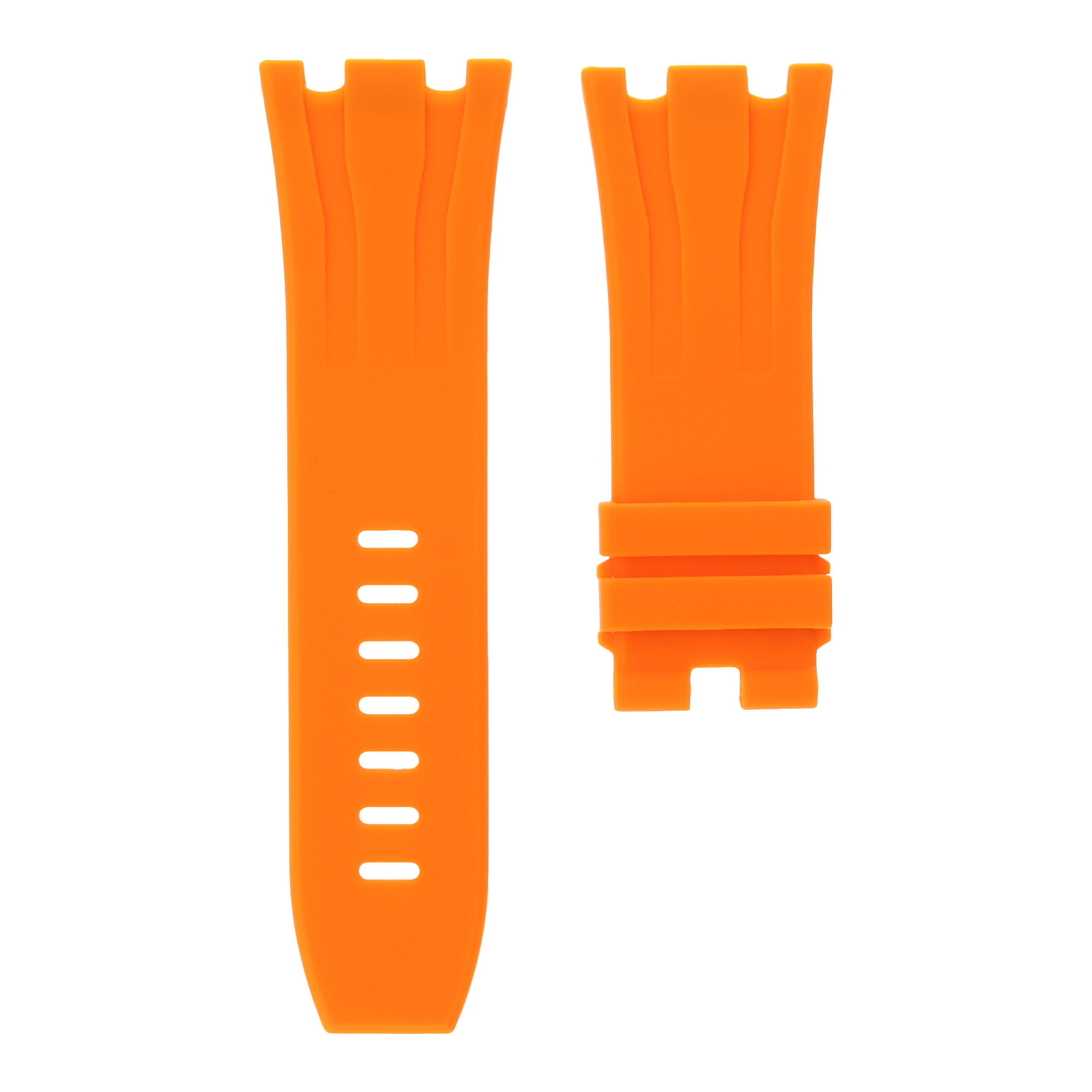 Orange Royal Oak Offshore 44mm rubber strap by MIDAS