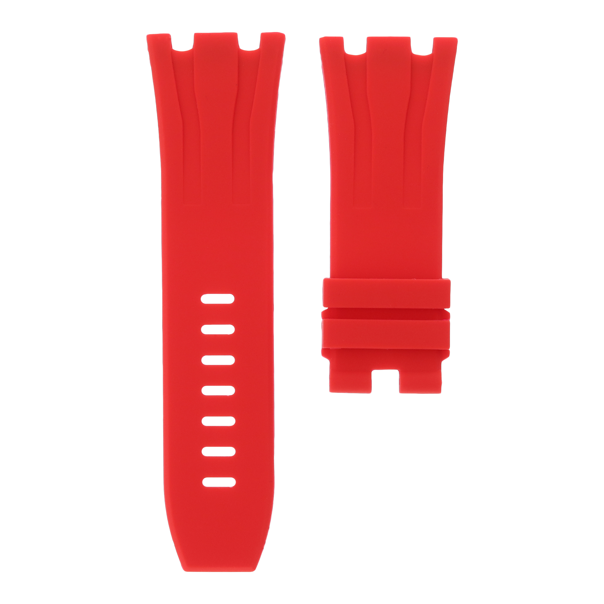 Red Royal Oak Offshore 44mm rubber strap by MIDAS