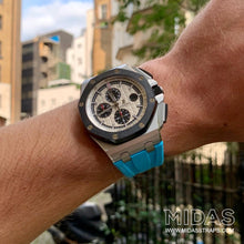 Load image into Gallery viewer, Riviera Blue Rubber Strap for Audemars Piguet Royal Oak Offshore 44mm