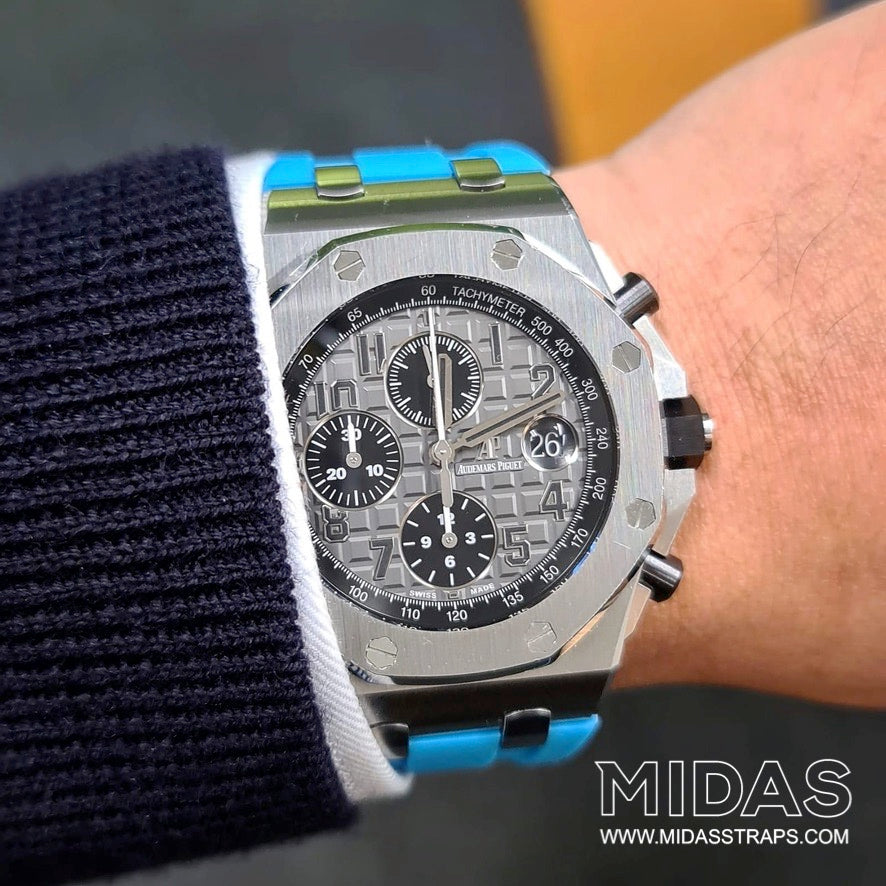Riviera Blue Rubber Strap, Royal Oak Offshore 42mm