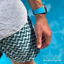 Load image into Gallery viewer, MIDAS Riviera Blue AP Rubber Strap for Audemars Piguet Royal Oak Offshore 42mm