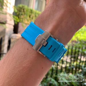MIDAS Riviera Blue AP Rubber Strap for Audemars Piguet Royal Oak Offshore 44mm