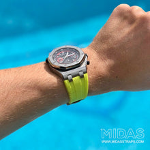 Load image into Gallery viewer, MIDAS Acid Green AP Rubber Strap for Audemars Piguet Royal Oak Offshore 42mm