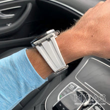 Load image into Gallery viewer, MIDAS White AP Rubber Strap for Audemars Piguet Royal Oak Offshore 42mm