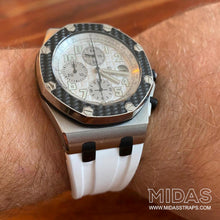 Load image into Gallery viewer, MIDAS White AP Rubber Strap for Audemars Piguet Royal Oak Offshore 42mm