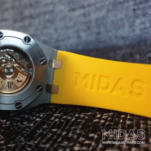Load image into Gallery viewer, MIDAS Yellow AP Rubber Strap for Audemars Piguet Royal Oak Offshore 42mm