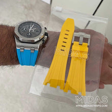 Load image into Gallery viewer, MIDAS Yellow AP Rubber Strap for Audemars Piguet Royal Oak Offshore 42mm