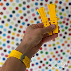 MIDAS Yellow AP Rubber Strap for Audemars Piguet Royal Oak Offshore 42mm
